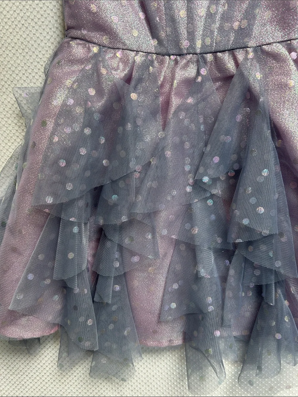 Hannah Banana Lavender Purple Layered Tulle Party Dress. NWT. Fully lined.